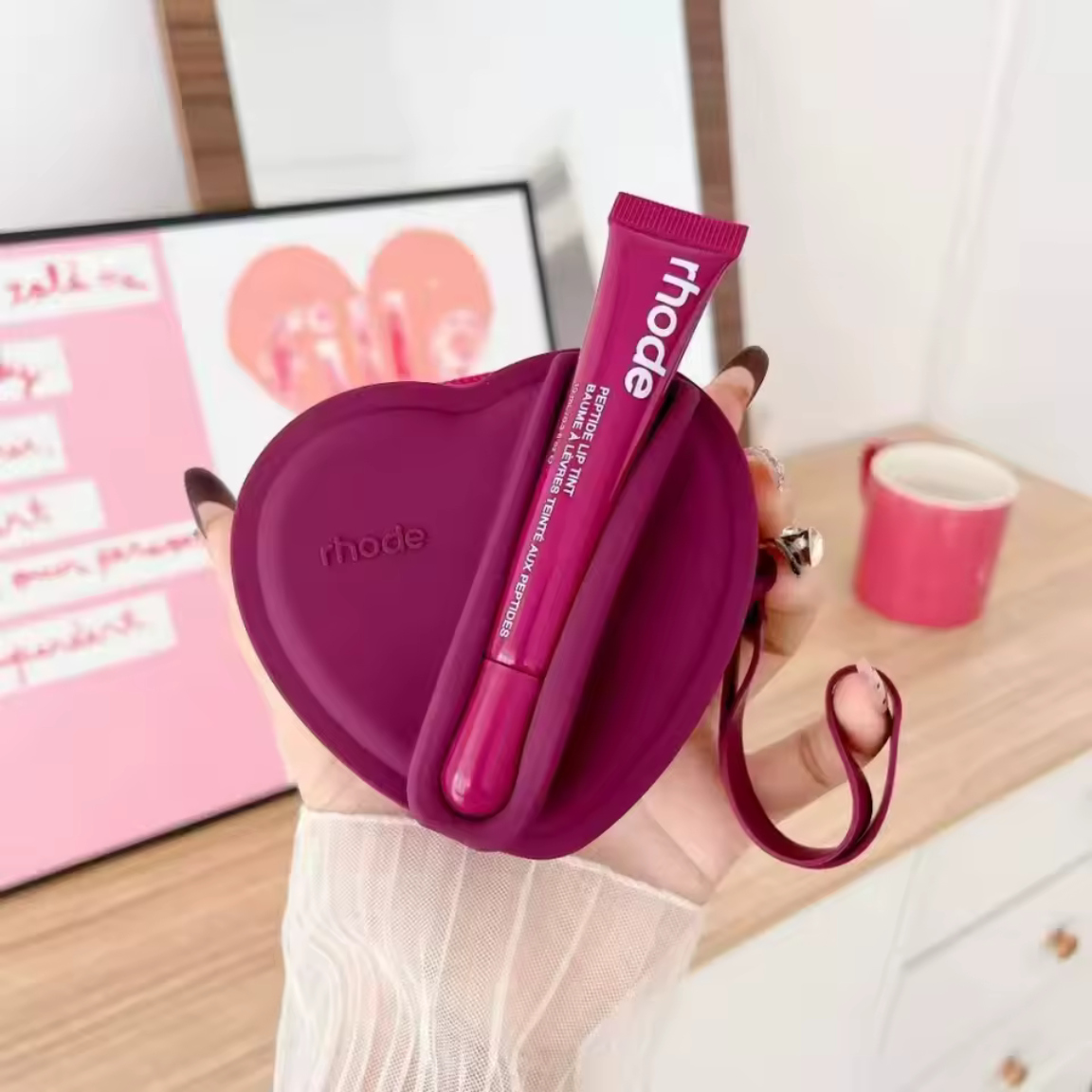 Rhode Heart Gloss Pouch