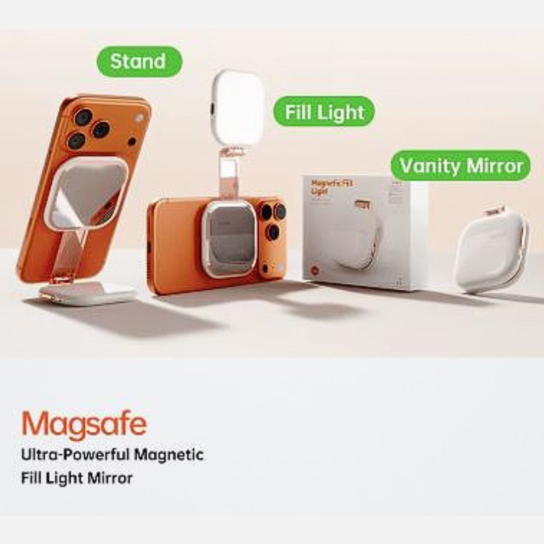Portable Magnetic Selfie Light Mirror for iPhone & Android