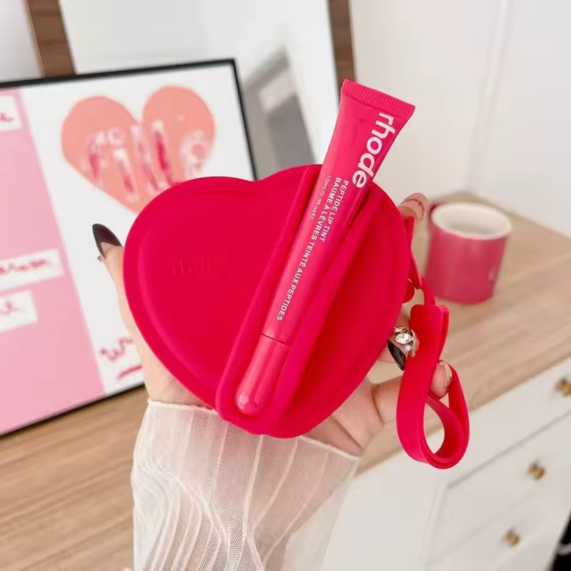 Rhode Heart Gloss Pouch