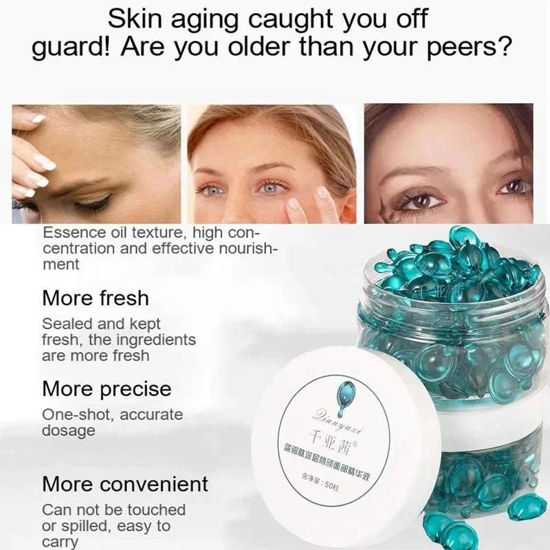 Copper Glow Capsules – Blue Copper Peptide Skin Repair Serum (80 pcs)