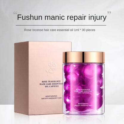 Rose Keratin Hair Repair Capsules
