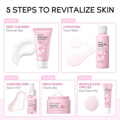 Sakura Glow  5-Piece Skincare Set