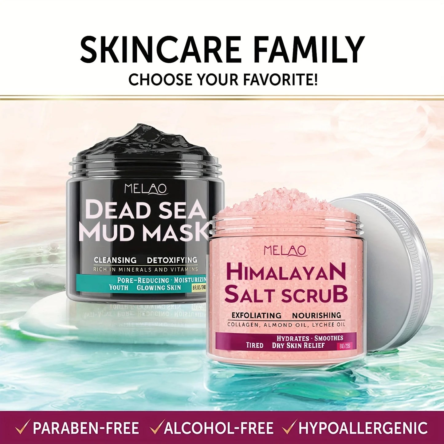 MELAO Himalayan Salt Body Scrub