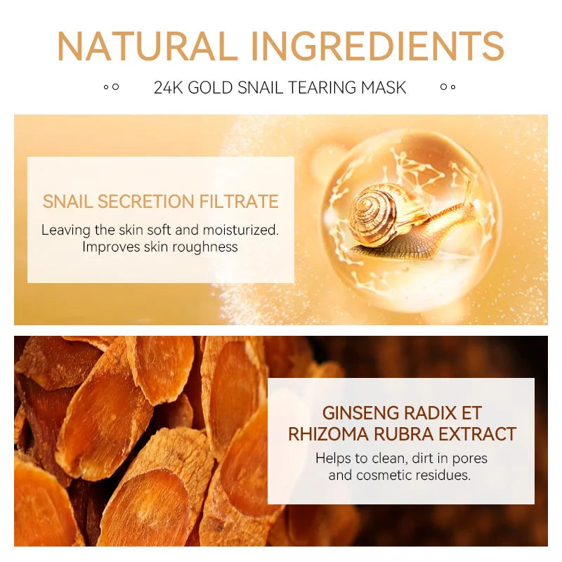 LAIKOU 24K Gold Snail Peel-Off Mask