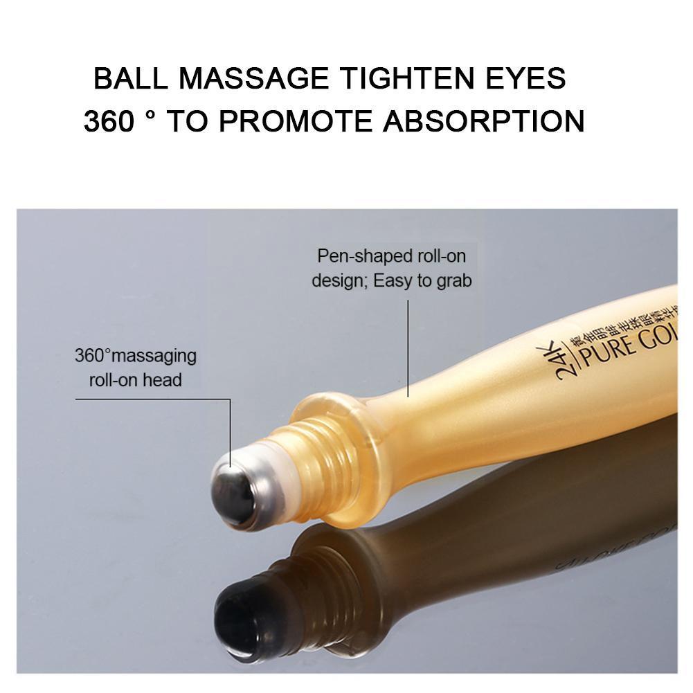24K Pure Gold Eye Roller – Anti-Aging & Dark Circles