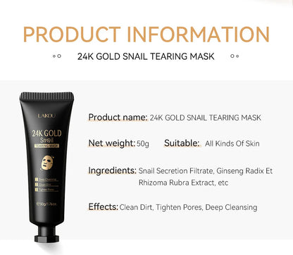 LAIKOU 24K Gold Snail Peel-Off Mask