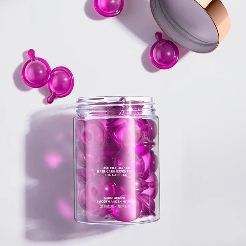 Rose Keratin Hair Repair Capsules