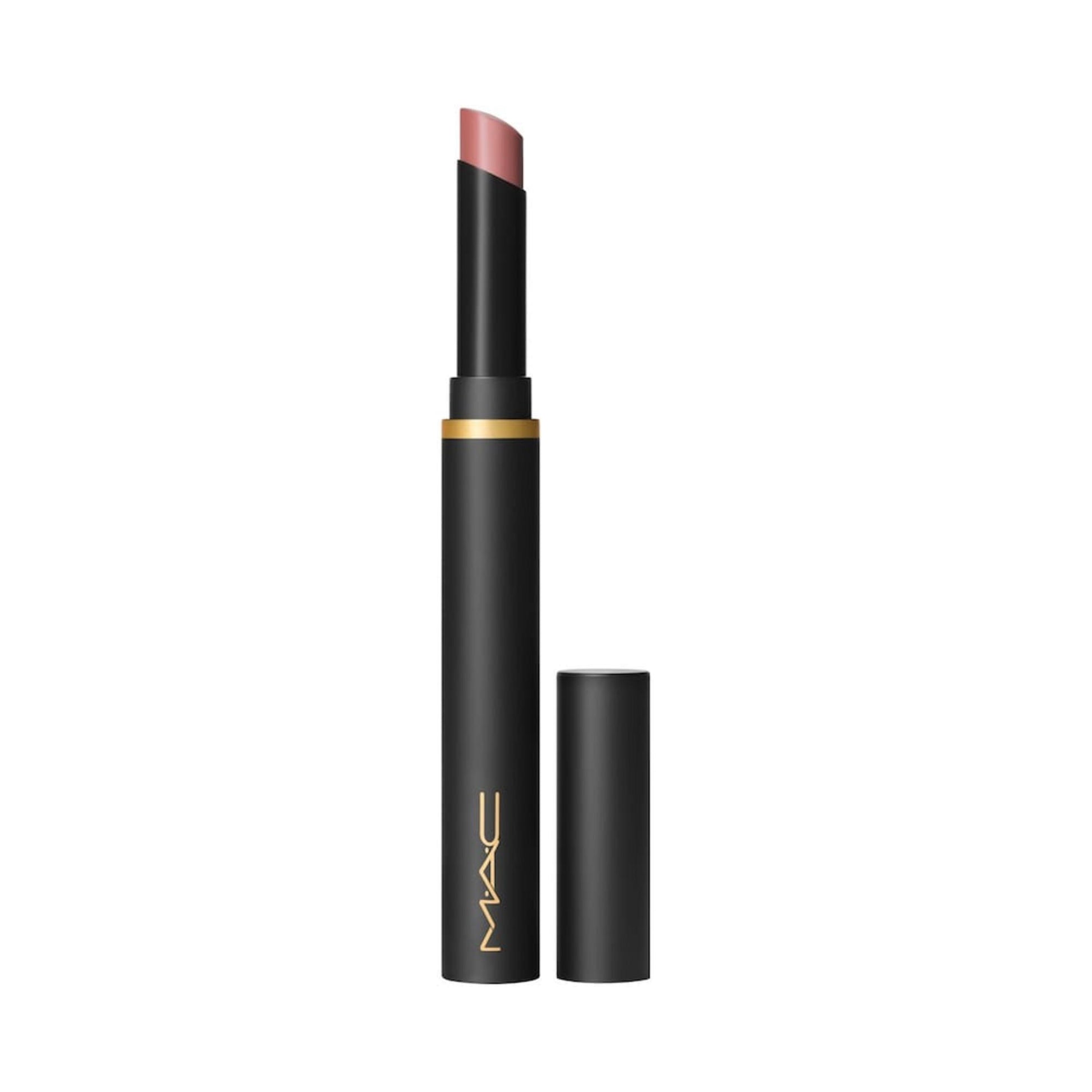 MAC lipstick with black casing on a white background