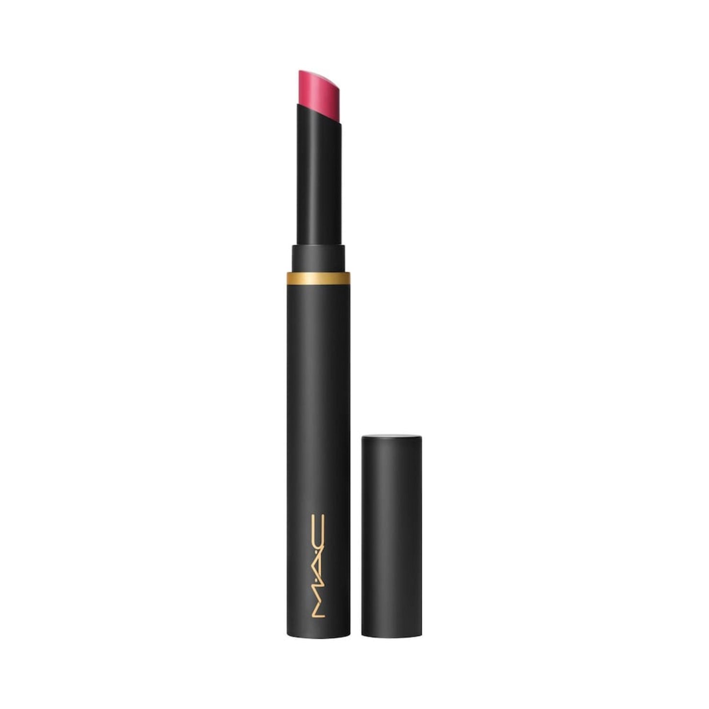 MAC lipstick with black casing on a white background