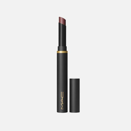 Lipstick with black case on a light gray background