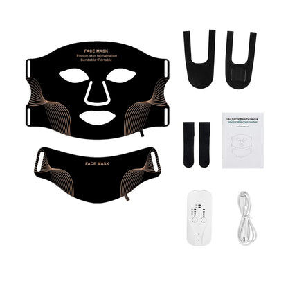 Silicone LED Mask with Neck Therapy