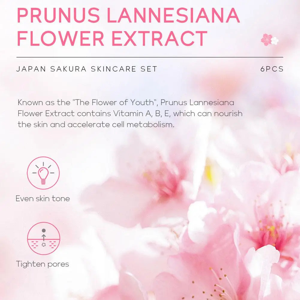 6 Piece Sakura Skincare Set