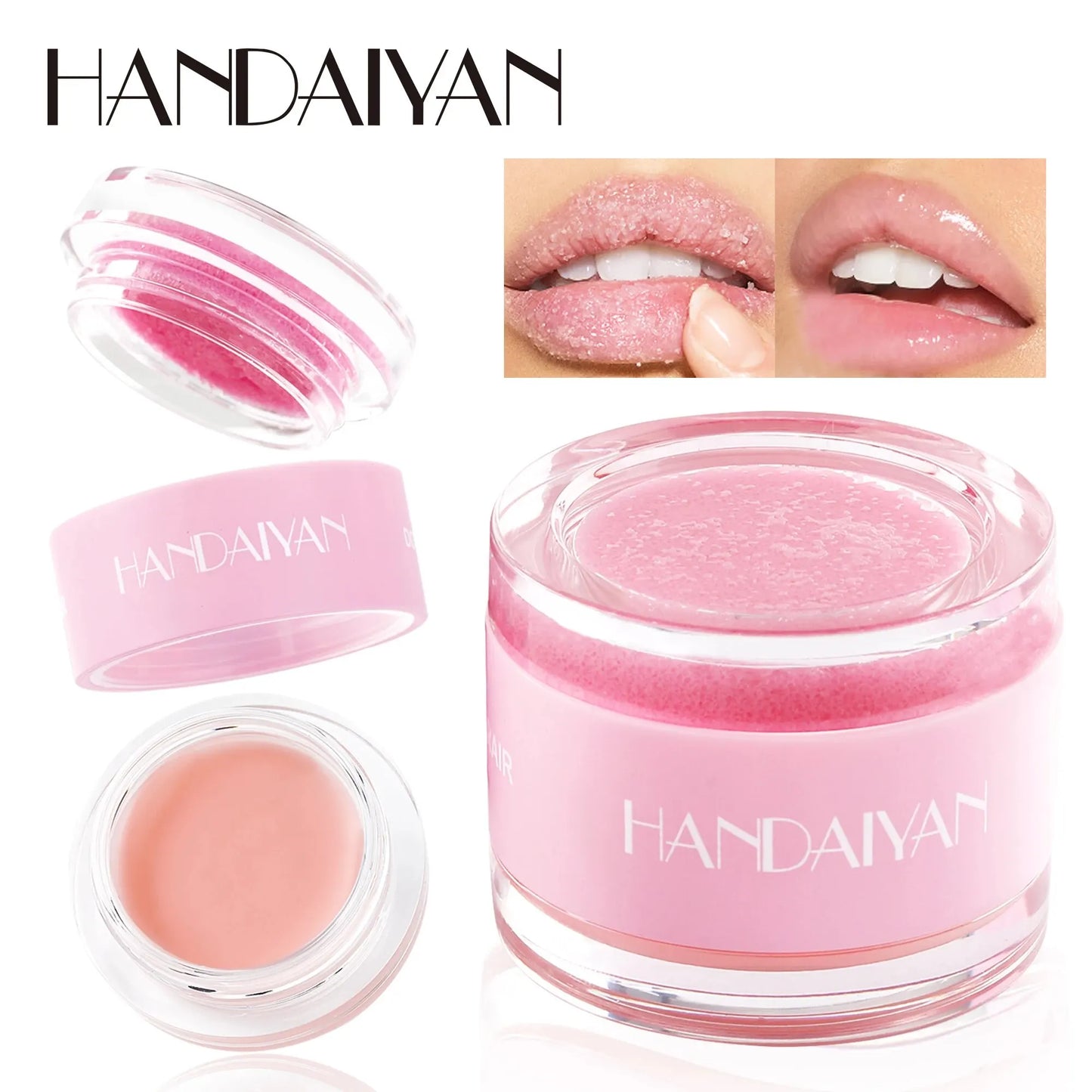 HANDAIYAN 2-in-1 Lip Scrub & Balm