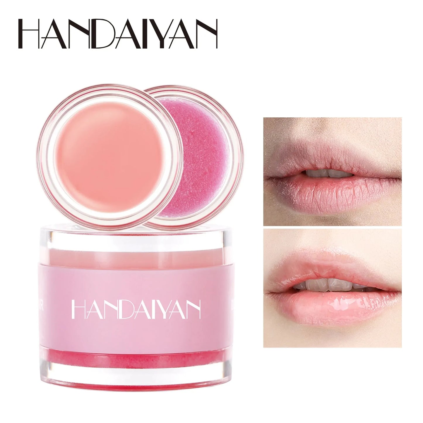 HANDAIYAN 2-in-1 Lip Scrub & Balm