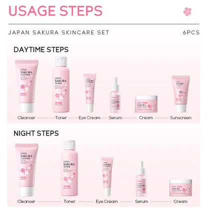 6 Piece Sakura Skincare Set