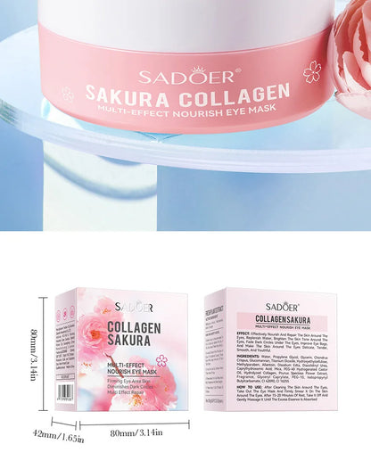SADOER Sakura Collagen Eye Masks – 60pcs