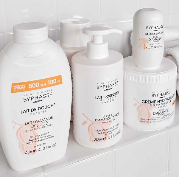 Collection of Byphasse skincare products on a white surface