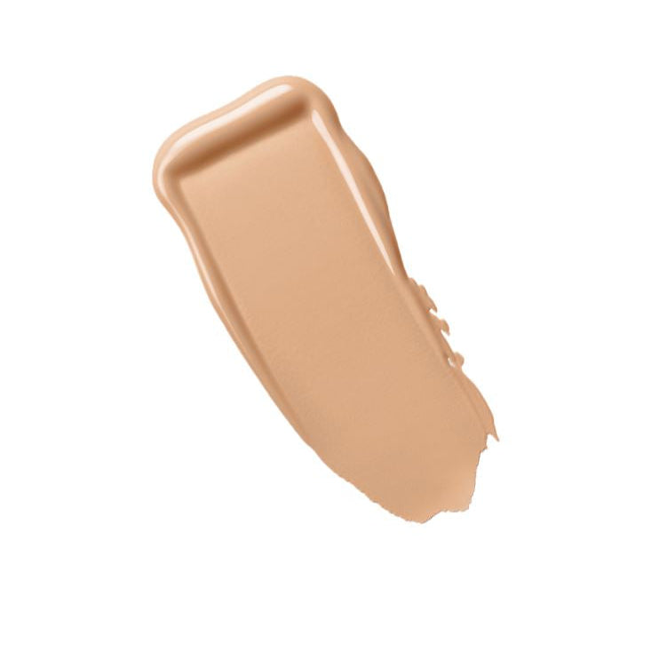 Beige makeup swatch on a white background