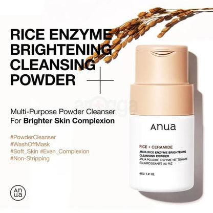 Anua Rice Enzyme Brightening Cleansing Powder – 40g