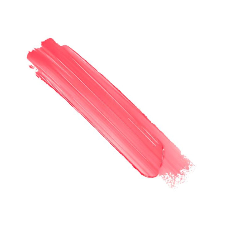 Pink lipstick swatch on a white background