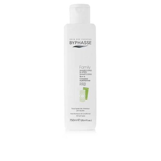 Byphasse, Family, Hair Shampoo & Conditioner 2-In-1, 750 ml