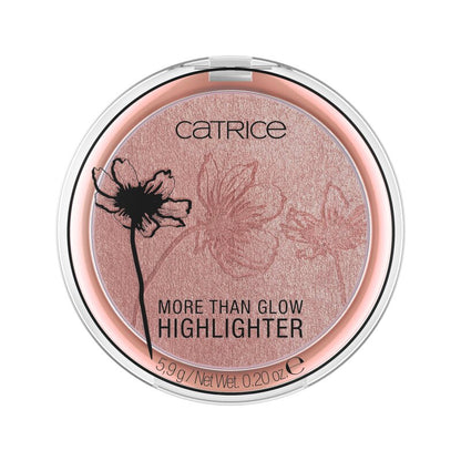 Catrice highlighter with floral design on a white background