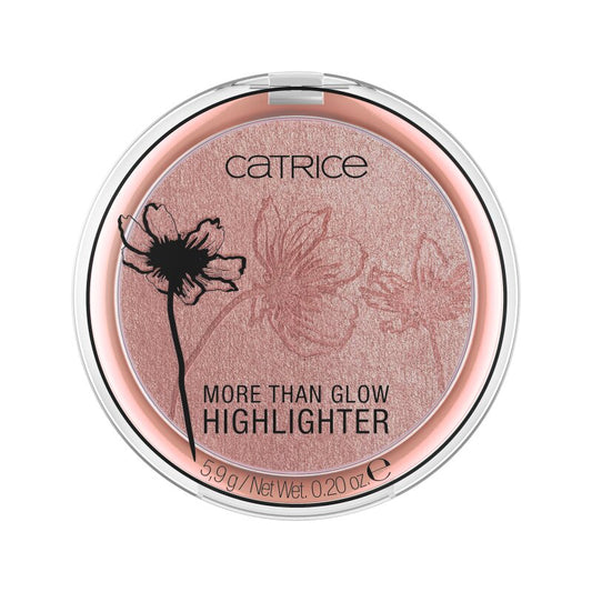 Catrice highlighter with floral design on a white background