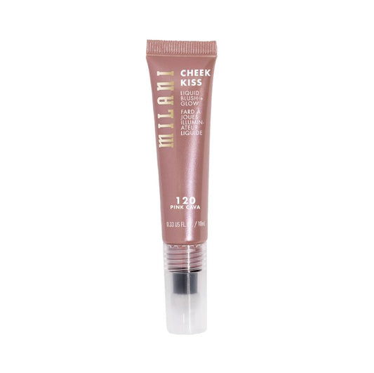 Milani Cheek Kiss liquid blush in Pink Creme on a white background