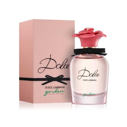 Dolce & Gabbana garden perfume bottle and packaging on a white background
