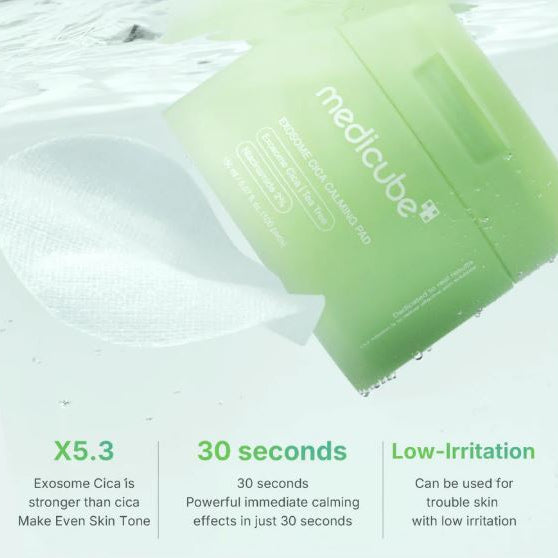 Green packaging of Medicube product with text on a white background