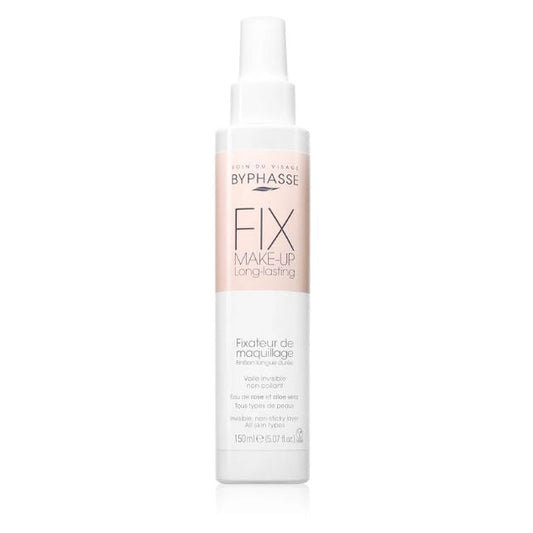 Byphasse Fix Make-Up Long-Lasting spray bottle on a white background