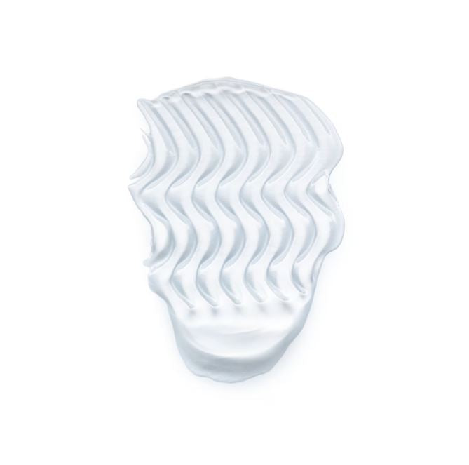 White cream swatch on a white background