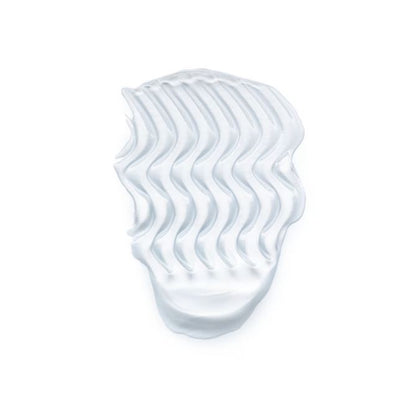 White cream swatch on a white background