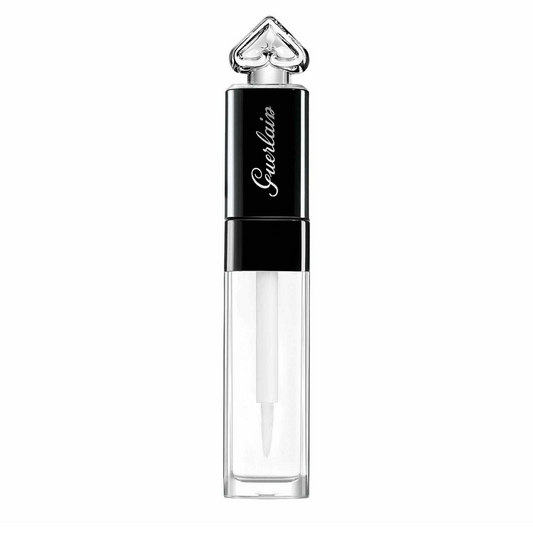 Makeup product with black cap and clear body on a white background