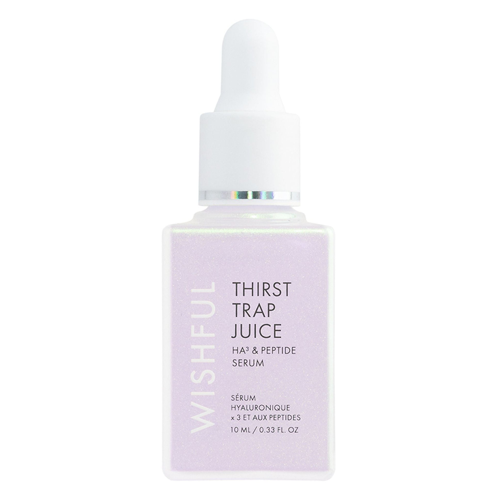 Wishful Thirst Trap Juice hair and peptide serum bottle on a white background