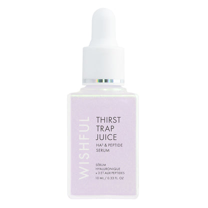 Wishful Thirst Trap Juice hair and peptide serum bottle on a white background