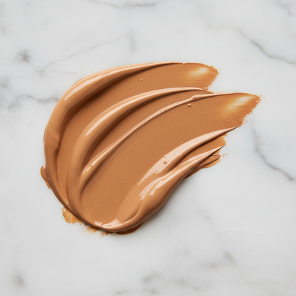 Rodial Glass Illuminating Liquid Concealer Shade 5 – warm caramel tan texture swatch