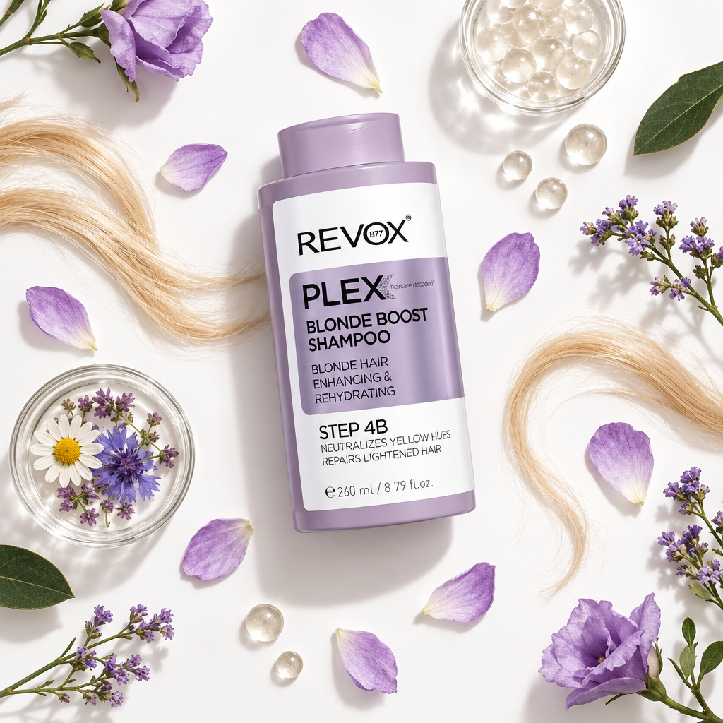 Revox B77 Plex Blonde Boost Shampoo Step 4B Blonde Hair Enhancing & Rehydrating 260 ml
