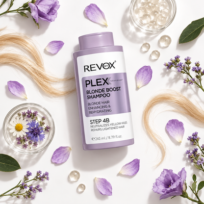 Revox B77 Plex Blonde Boost Shampoo Step 4B Blonde Hair Enhancing & Rehydrating 260 ml