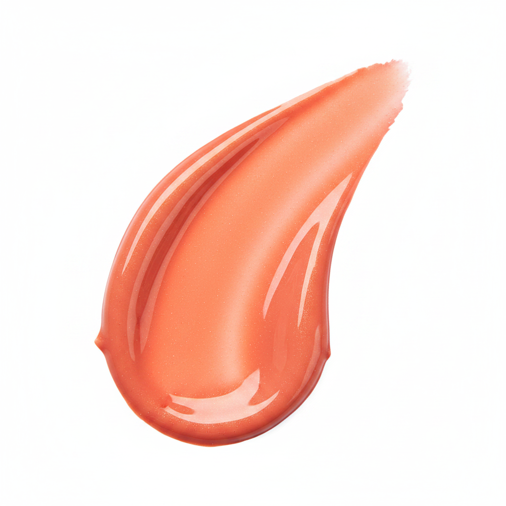 Rodial Blush Drops Liquid Blush Apricot Sorbet swatch — warm coral apricot with golden shimmer on white background