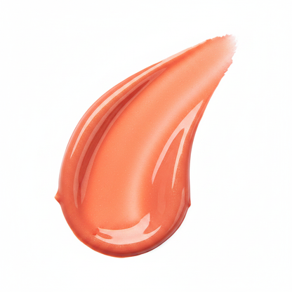 Rodial Blush Drops Liquid Blush Apricot Sorbet swatch — warm coral apricot with golden shimmer on white background