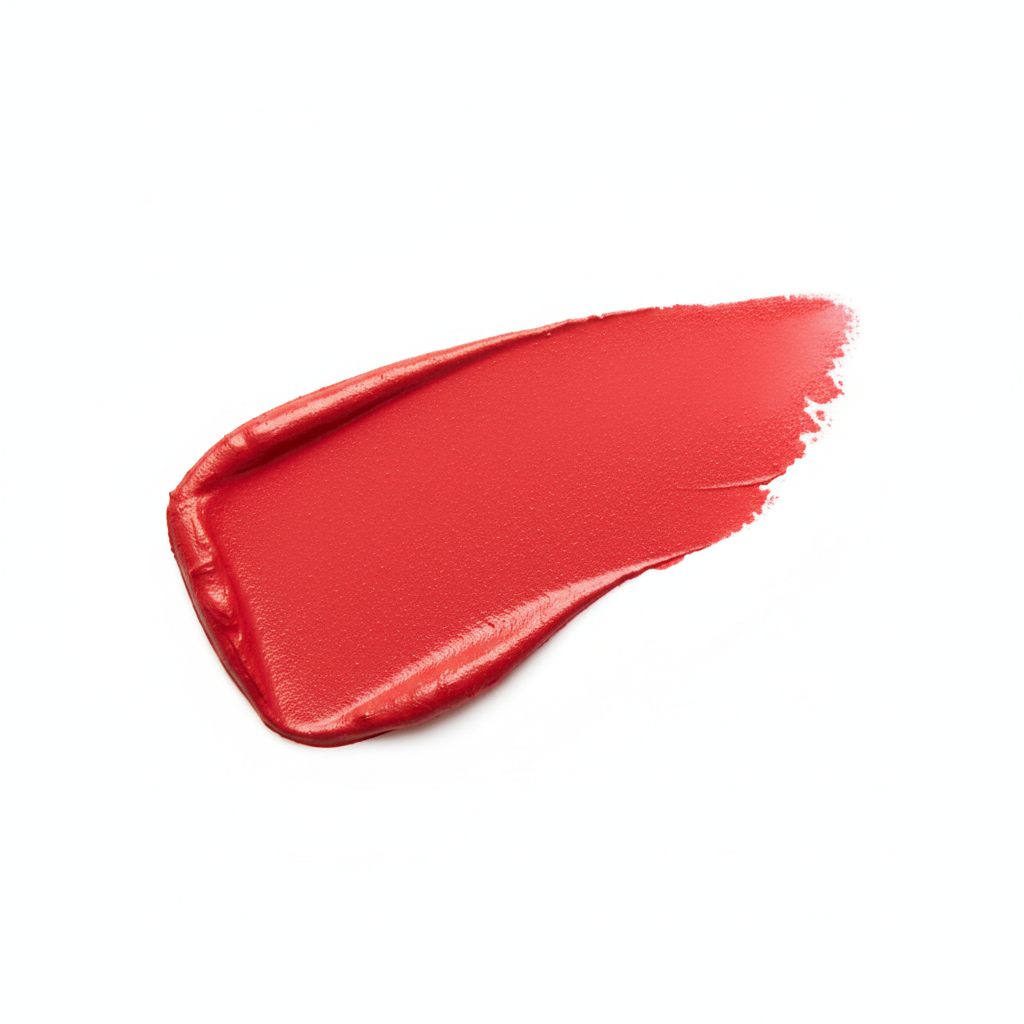 Bourjois Rouge Edition Velvet 20 Poppy Days — texture swatch rouge coquelicot vif velvet matte