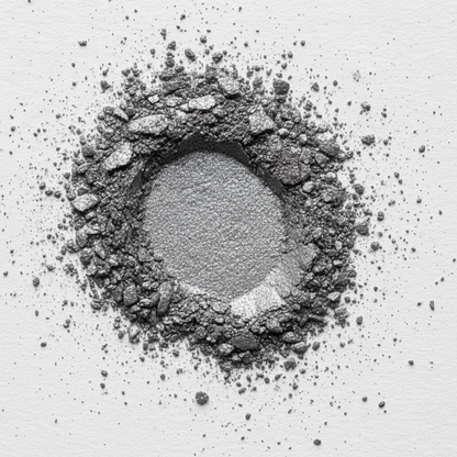 CBN Source Beauté Eyeshadow Compact Shade 54 — texture poudre flat lay gris argenté