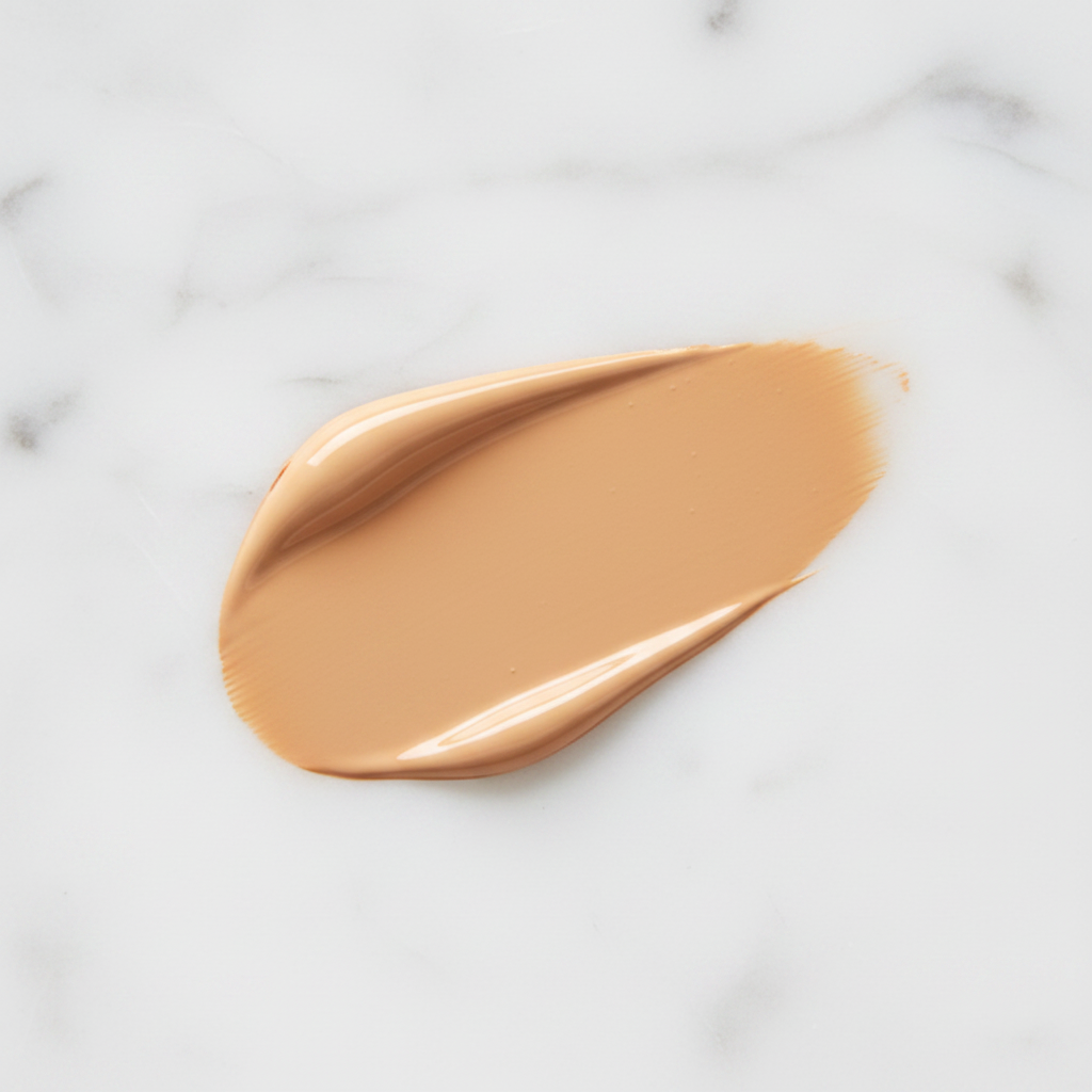 Rodial Glass Illuminating Liquid Concealer Shade 4 – golden beige texture swatch