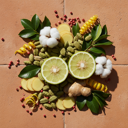 Notes olfactives Guerlain Aqua Allegoria Bergamote Calabria — bergamote, cardamome, poivre rose, gingembre, petitgrain citron, muscs blancs
