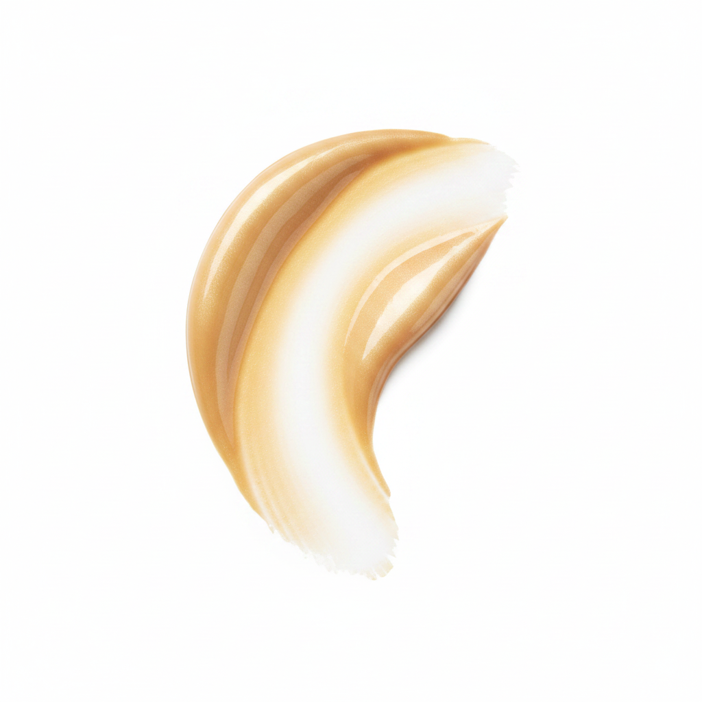 Rodial Banana Lowlighter creamy satin texture swatch in soft banana yellow-gold tone