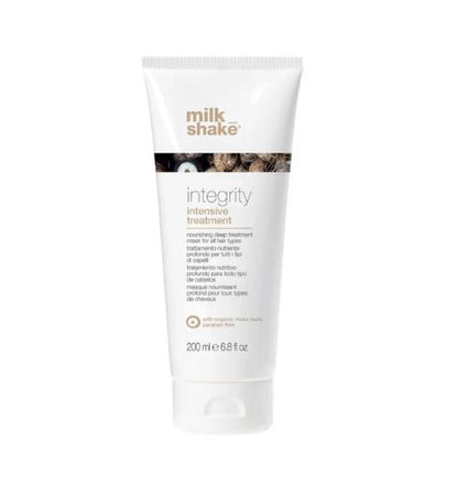 Tube of milk_shake integrity intensive treatment on a white background