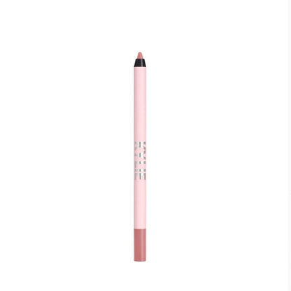 Pink lip liner with black cap on a white background