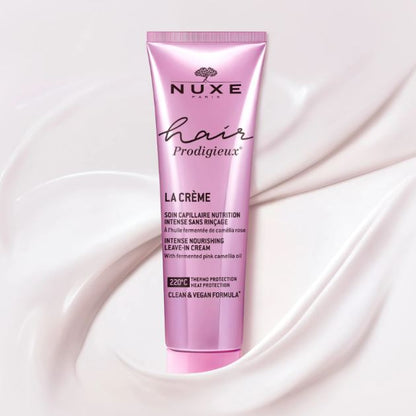 Nuxe hair care product on a white background