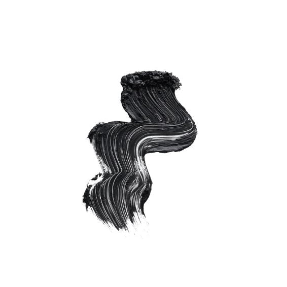 Black hair color swatch on a white background